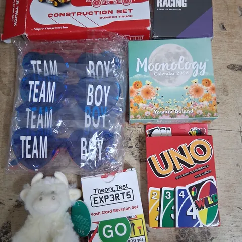 TOTE OF ASSORTED TOYS AND ACCESSORIES TO INCLUDE;