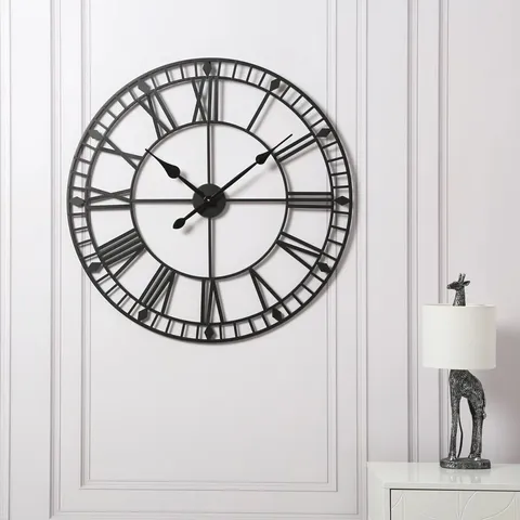 BOXED ELIENOR IRON WALL CLOCK (1 BOX)