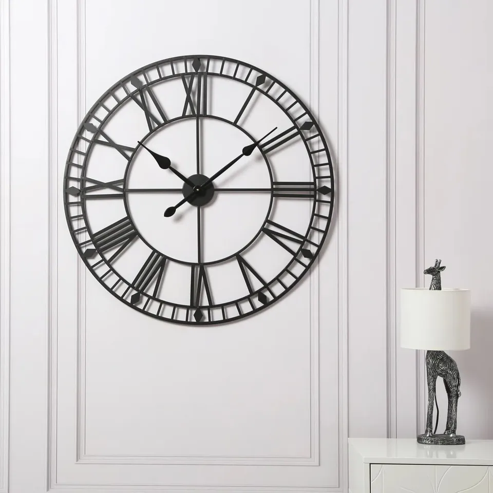 BOXED ELIENOR IRON WALL CLOCK (1 BOX)