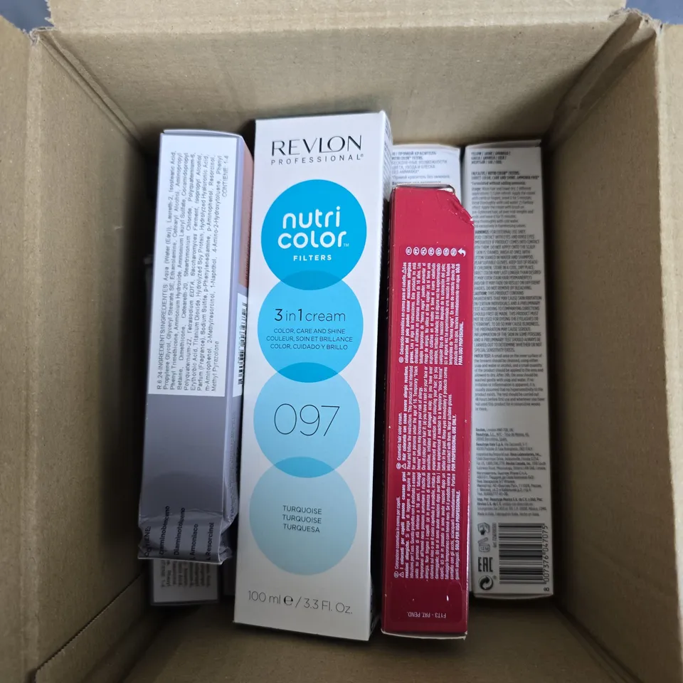 APPROXIMATELY 12 ASSORTED HAIR CARE PRODUCTS TO INCLUDE REVLON & VOLIA 