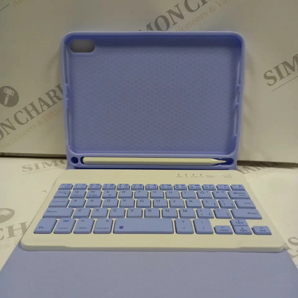 UNBRANDED TABLET CASE WITH WIRELESS KEYBOARD IN PURPLE