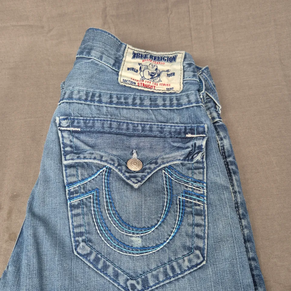 TRUE RELIGON STRAIGHT DENIM JEANS SIZE W32