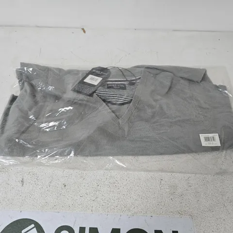 BAGGED BRAVE SOUL V-NECK TOP IN GREY - XL