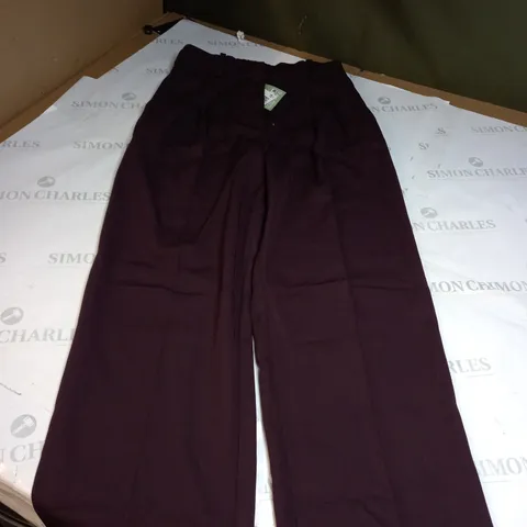 H&M BURGANDY TROUSERS SIZE M 