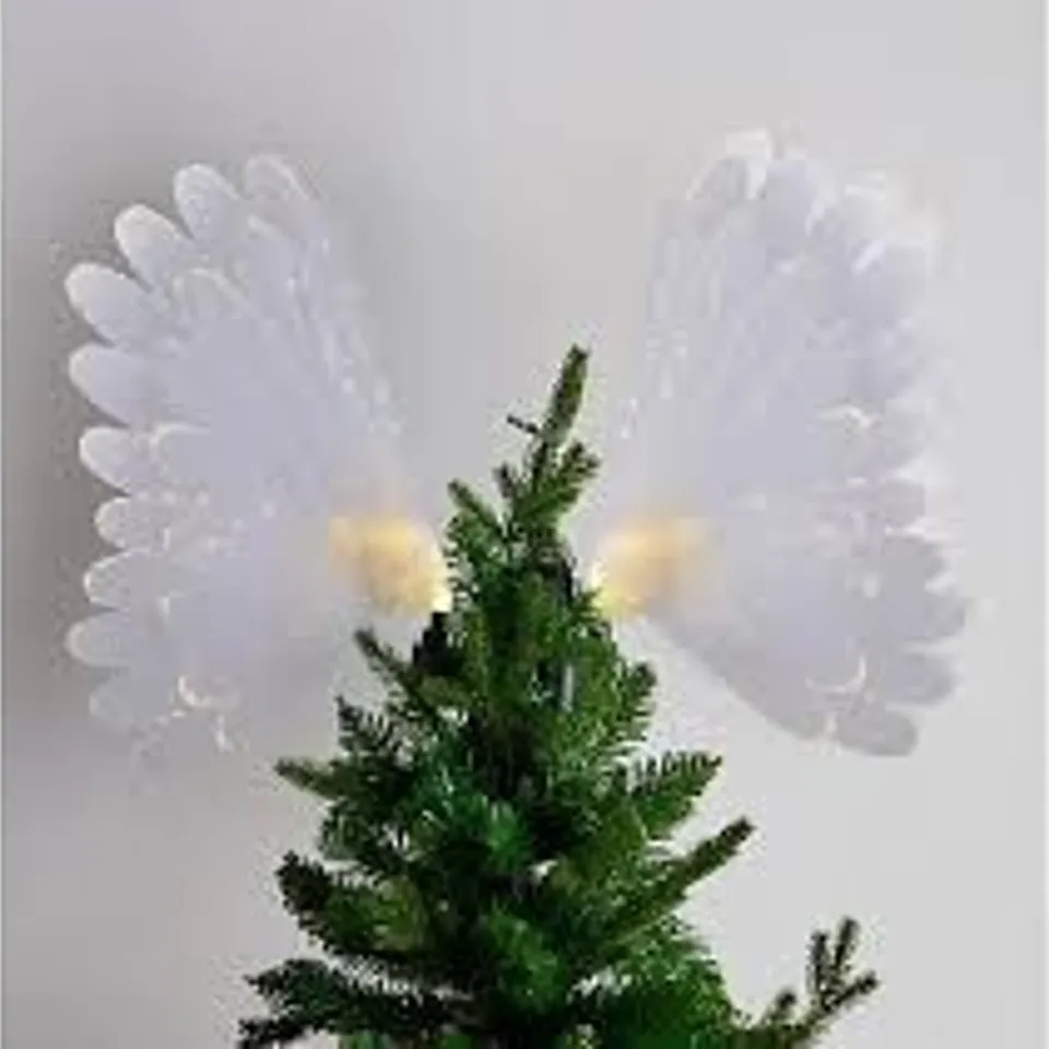 MR CHRISTMAS FIBER OPTIC ANGLE WING TREE TOPPER