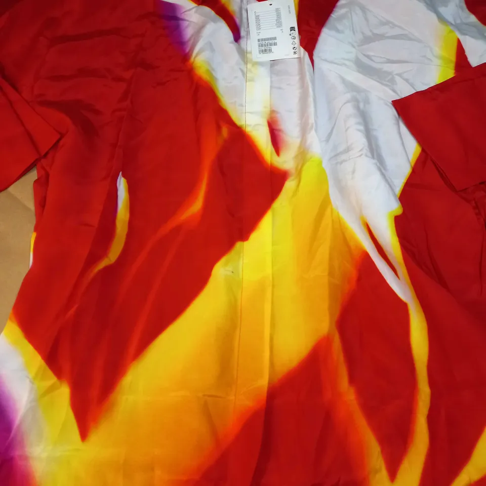 COS RED/WHITE MAXI BUTTON THROUGH SHIRT