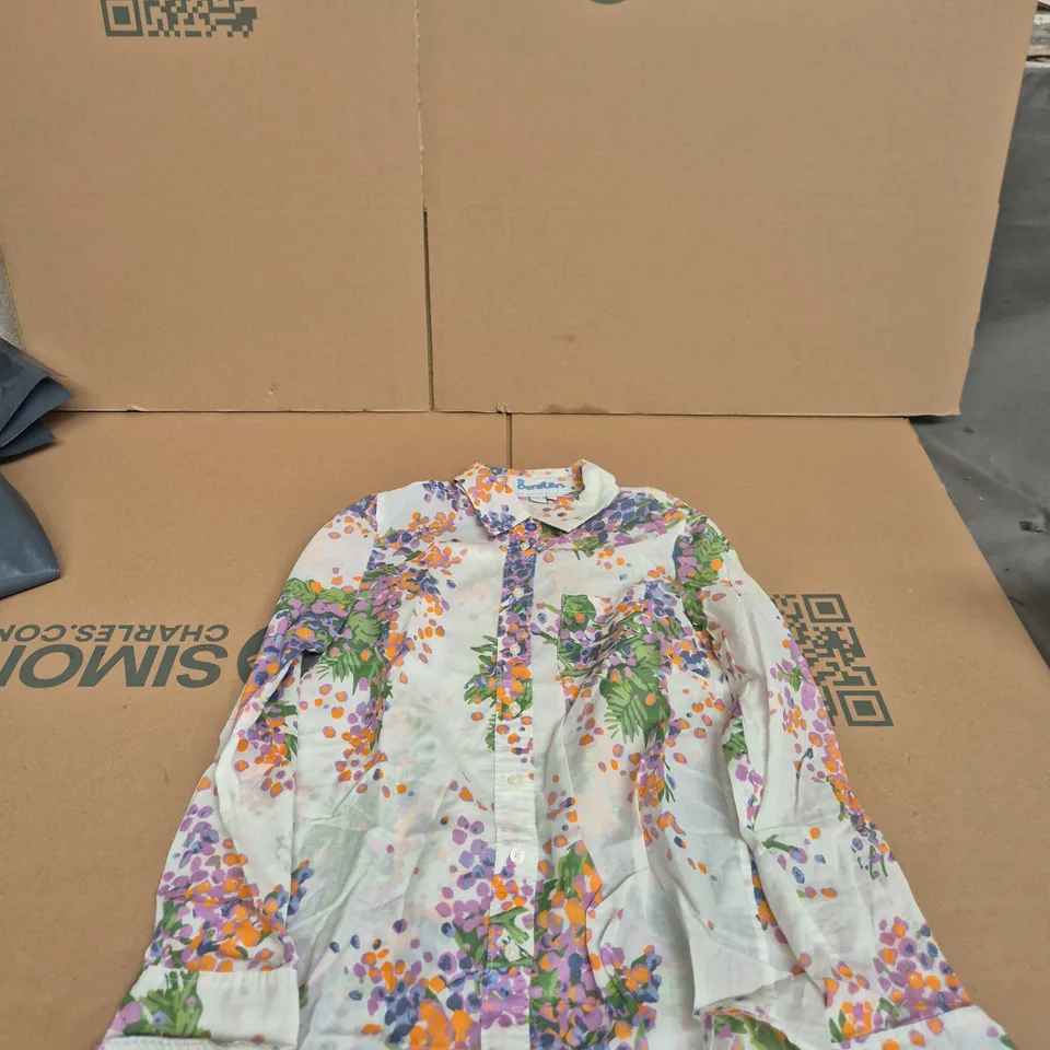 BODEN FLORAL BUTTON-THROUGH SHIRT – UK 6– MADE IN CHINA