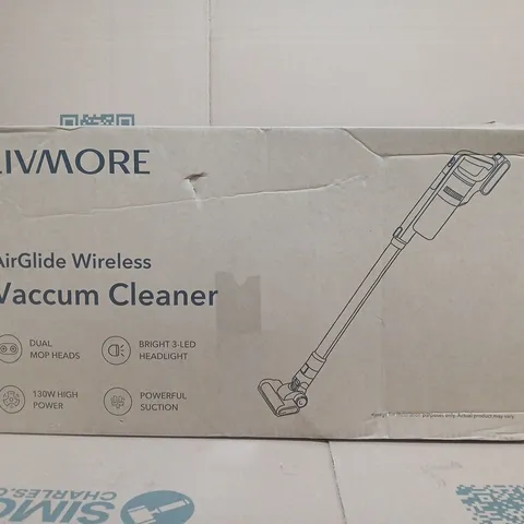 BOXED LIVMORE AIRGLIDE WIRELESS VACUUM CLEANER