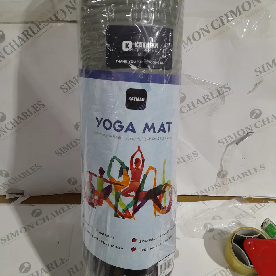 KAYMAN YOGA MATT IN GRAY 