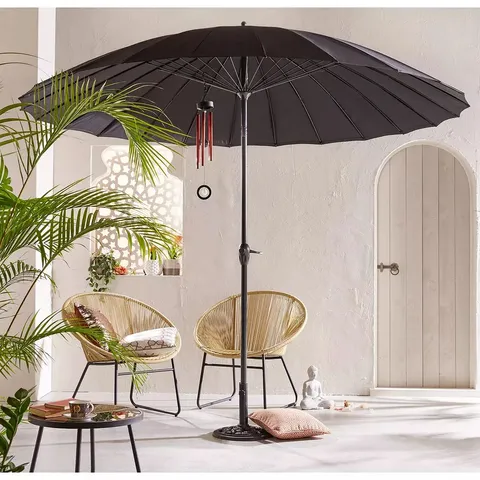 3M SHANGHAI PARASOL, BLACK [COLLECTION ONLY]