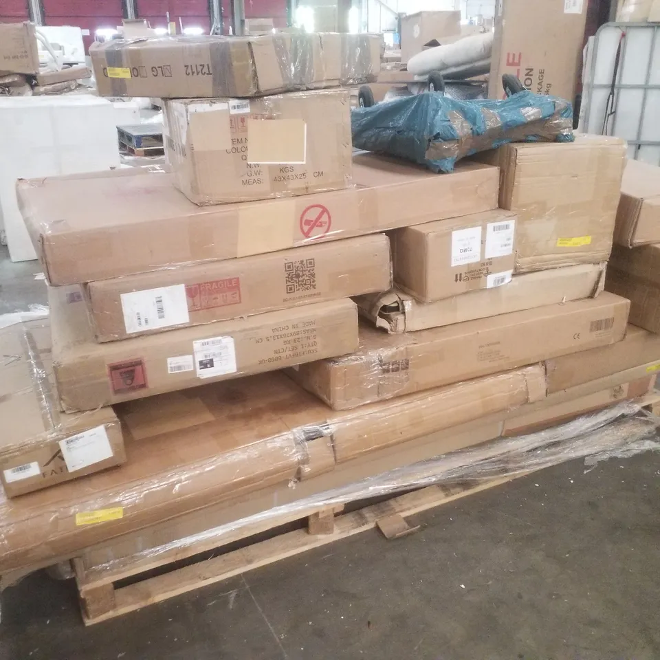 PALLET CONTAINING ASSORTED INCOMPLETE FLATPACK FURNITURE PARTS