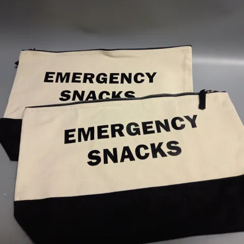 LOT OF 2 PICNIC BAGS EMERGENCY SNACKS