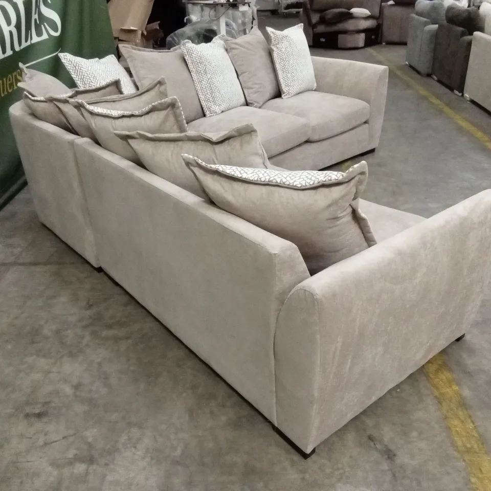 HAVANA FABRIC SCATTERBACK CORNER GROUP SOFA - MINK RRP £1499