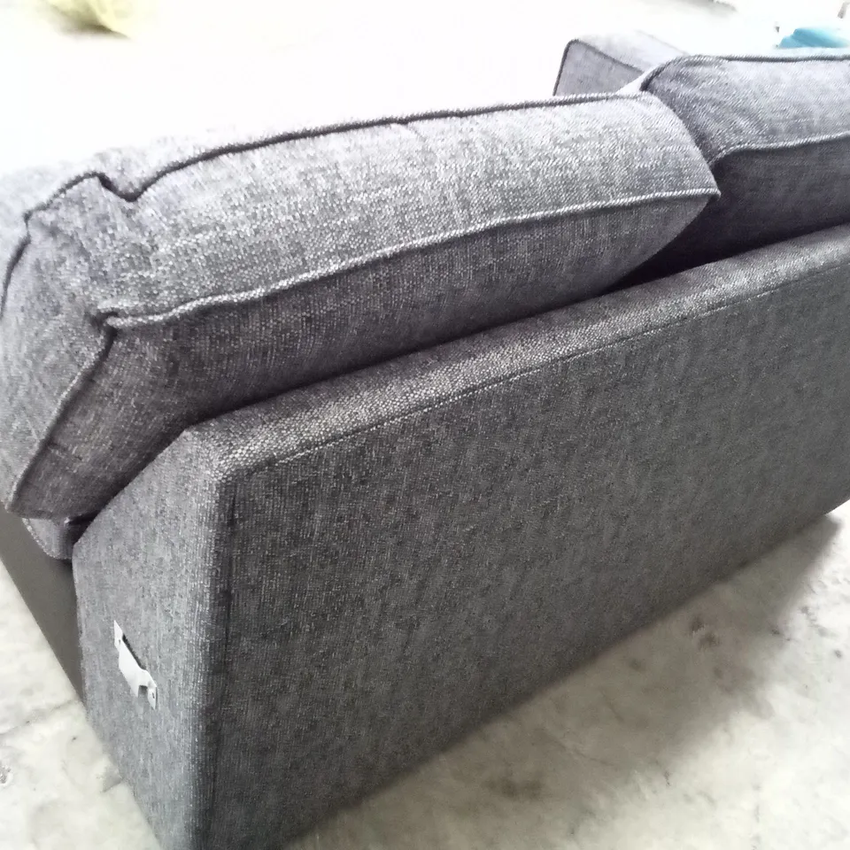 QUALITY DESIGNER CELESTE LHF SINGLE ARM 2 SEATER UNIT WITH STANDARD SOFA BED DARK - FEET BARLEY GRAPHITE SCATTERS GRAPHITE BARLEY SILVER