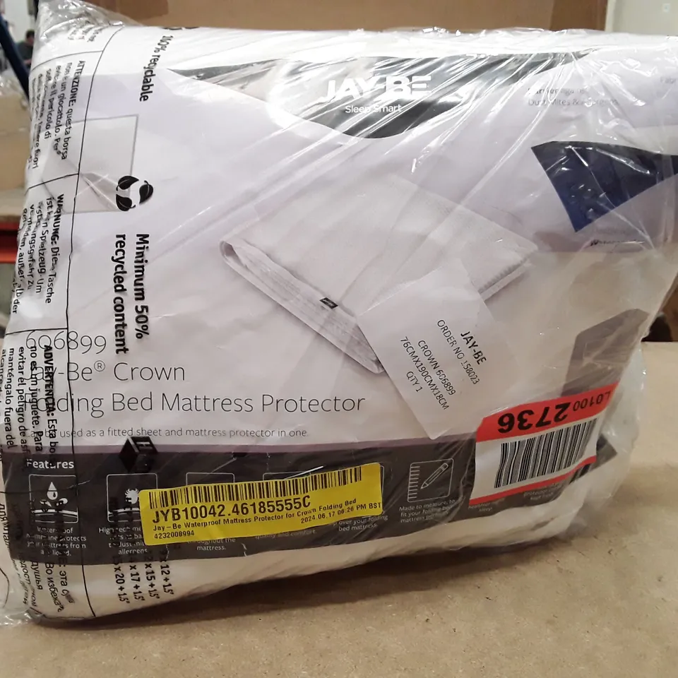 JAY-BE WATERPROOF MATTRESS PROTECTOR FOR CROWN FOLDING BED