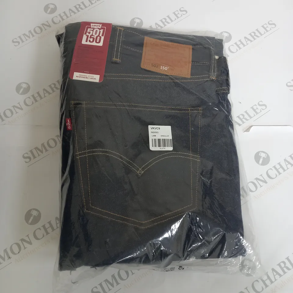 LEVIS DARK WASH 501 JEANS - 48 X 32