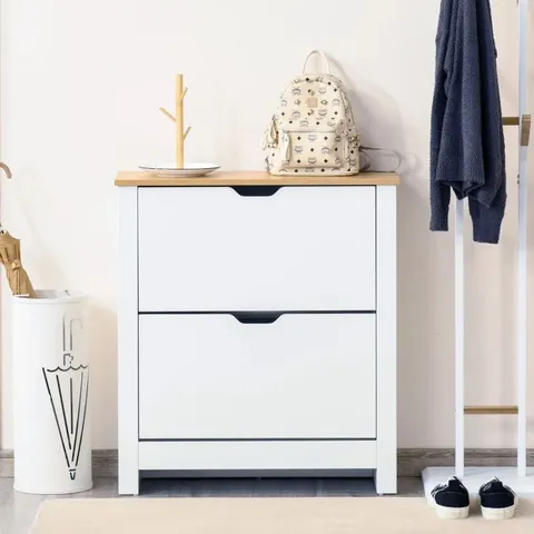 Boxed 12 pair shoe storage cabinet