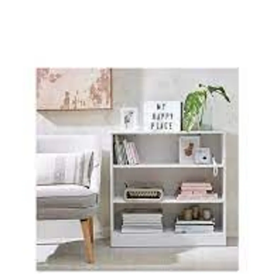 BOXED NEW METRO SMALL WIDE BOOKCASE RRP £55