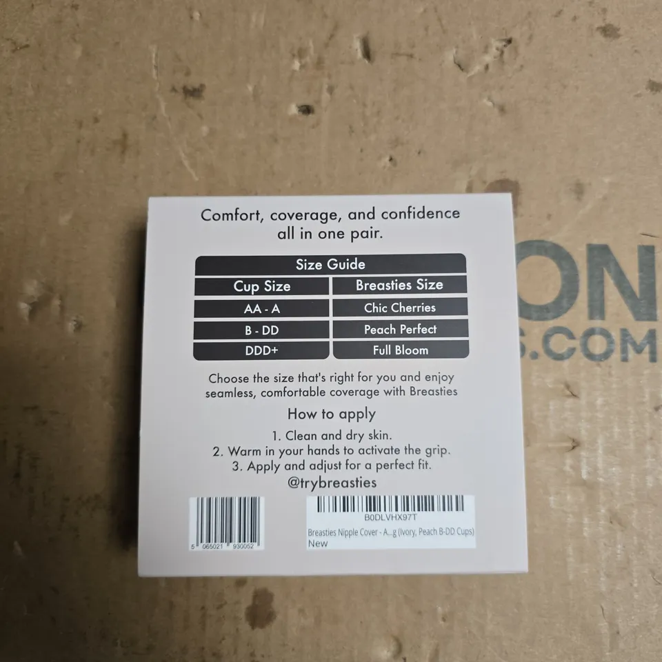 BREASTIES NIPPLE COVERS – IVORY, 1 PAIR (10CM), FITS B-DD CUPS