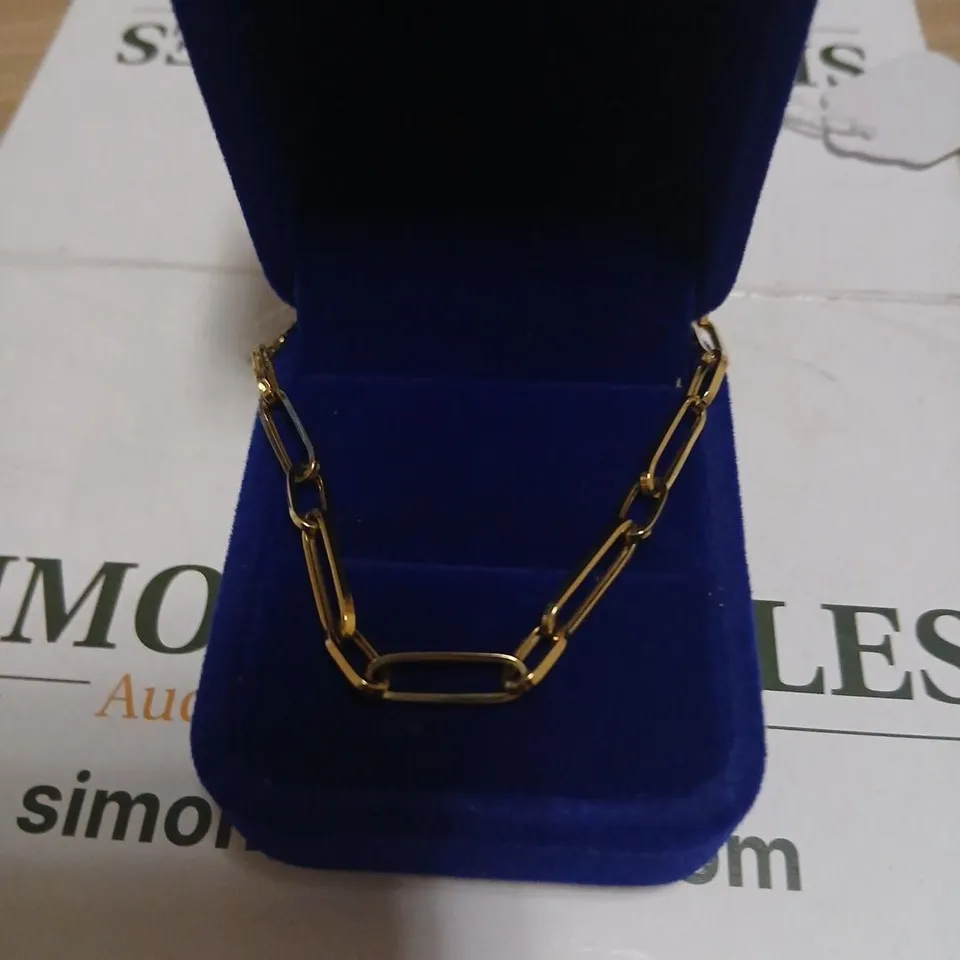 GOLD 9CT ITALIAN GOLD PAPERCLIP BRACELET 2.1G
