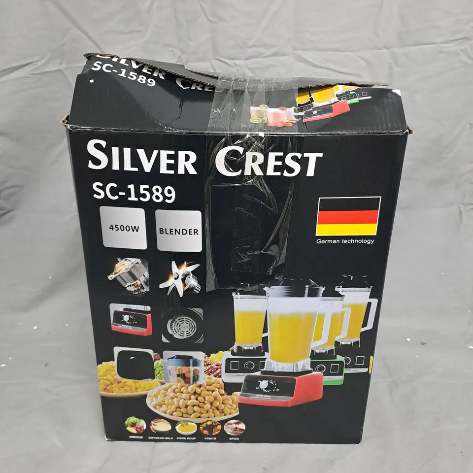 SILVER CREST KITCHEN BLENDER SC-1589 WITH CLEAR PITCHER