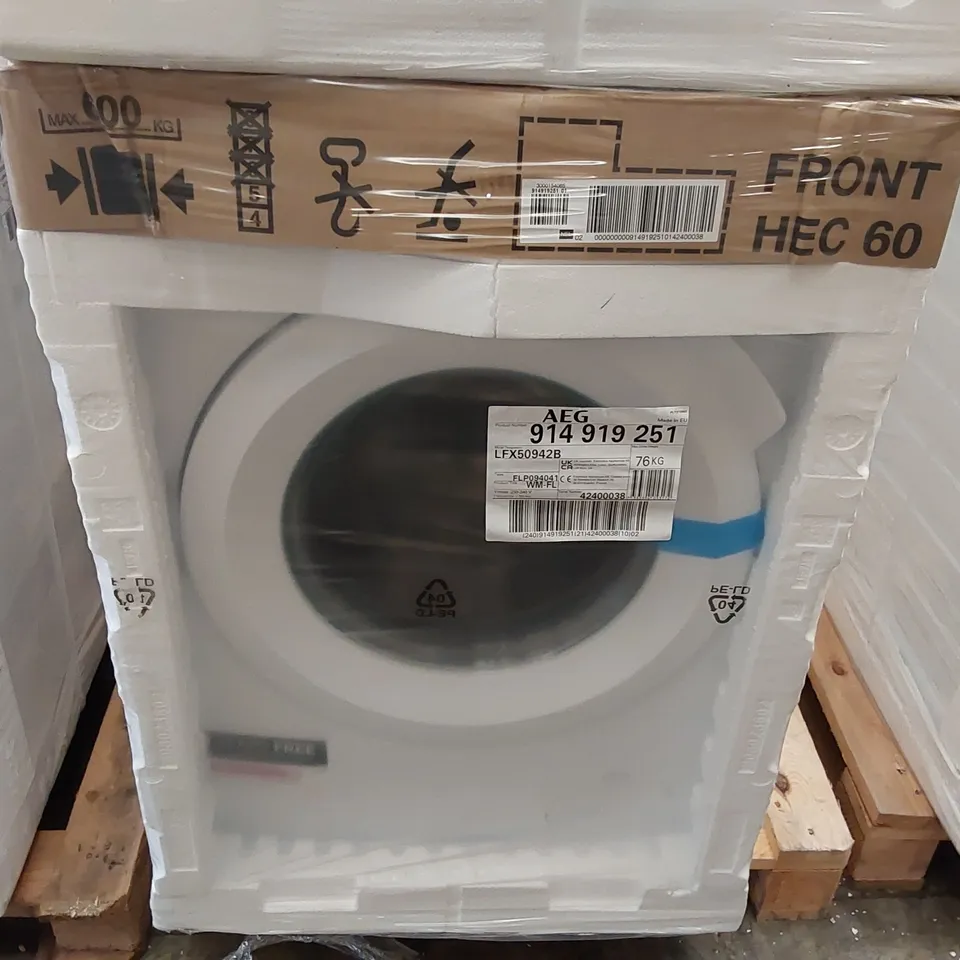 AEG 6000 SERIES LFX50942B 9KG WASHING MACHINE WITH 1400 RPM - WHITE - A RATED