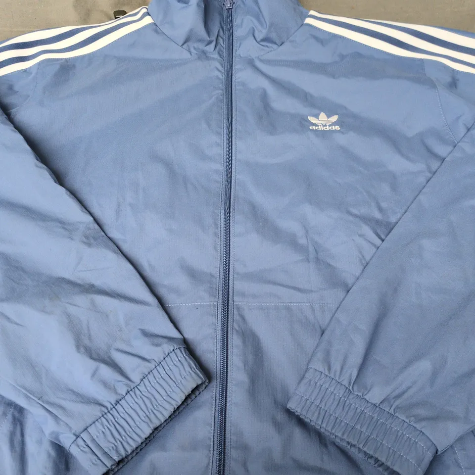 ADIDAS BLUE TRACK JACKET - SIZE L