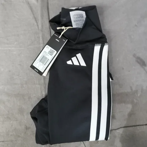 ADIDAS BLACK/WHITE OPTIME ESSENTIALS WORKOUT 3-STRIPES 3/4 LEGGINGS SIZE XS