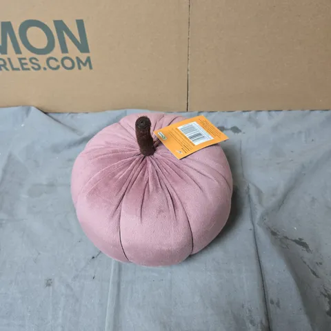 BOX OF APPROXIMATELY 100 HOBBYCRAFT PLUSH PUMPKIN DECORATIONS – PINK