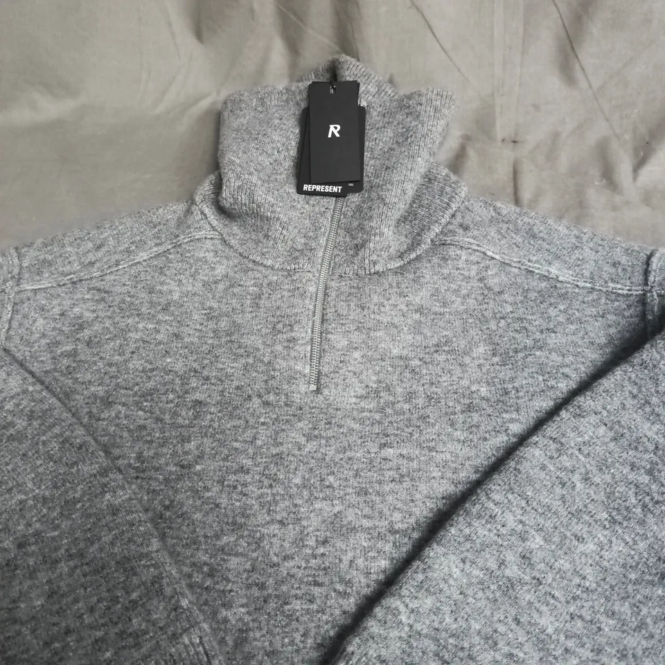 REPRESENT POLAR SWEATER – GREY MARL – SIZE M