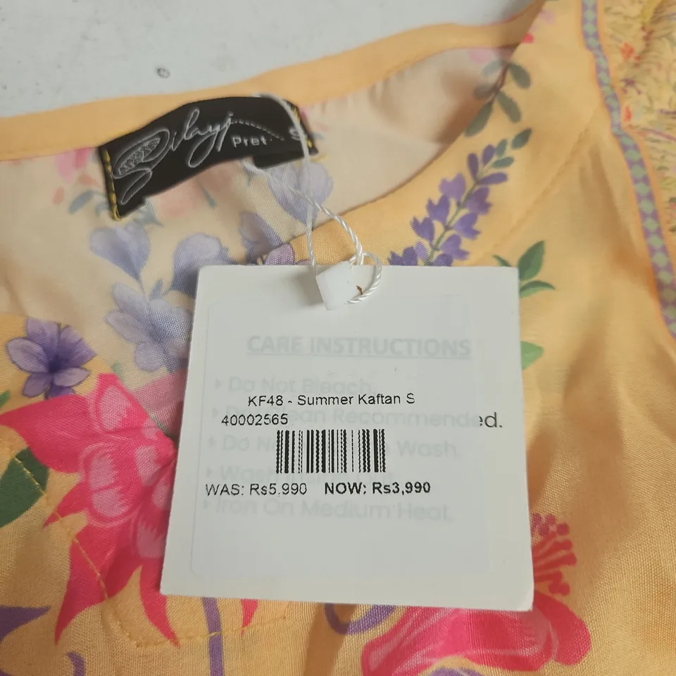 WOMEN'S YELLOW FLORAL KAFTAN – SUMMER KAFTAN, UK SIZE S