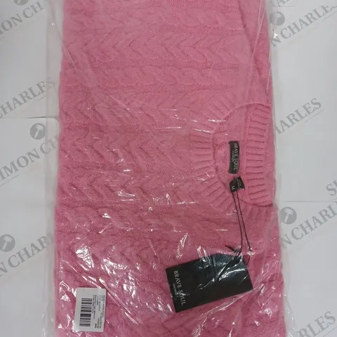BRAVE SOUL VIRGO CABLE KNIT JUMOER DRESS IN PINK SIZE 12