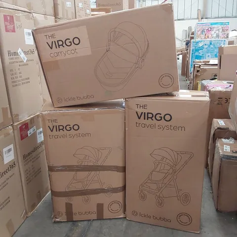 BOXED ICKLE BUBBA THE VIRGO TRAVEL SYSTEM AND CARRYCOT (3 BOXES)
