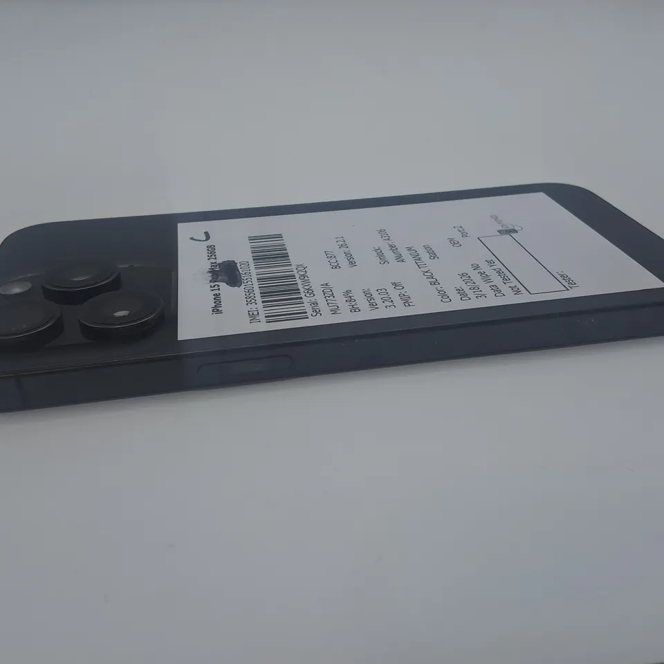 UNBOXED APPLE IPHONE 15 PRO MAX 256GB IN BLACK TITANIUM - A3106
