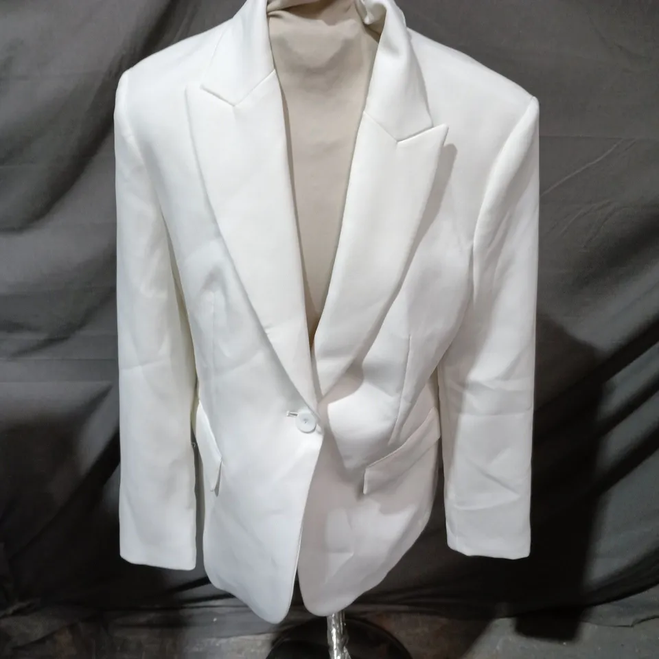 MNG WHITE BLAZER, WOMEN'S – UK 14 (EU 44 / US 14)