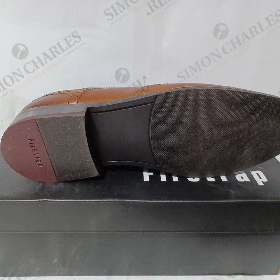 BOXED FIRETRAP SPENCER SHOES IN BROWN - SIZE 10