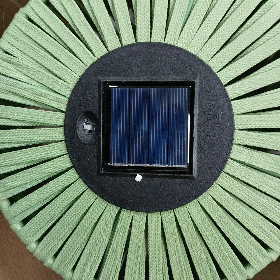 My Garden Stories Braided Rope Medium Solar Powered Outdoor Light – Green