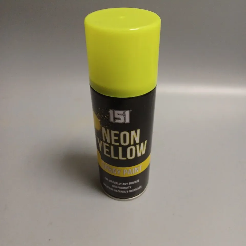 BOX OF 12 NEON YELLOW SPRAY PAINT 