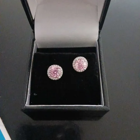 DIAMONIQUE 2.16CT TW ROSE CUT SIMULATED GEMSTONE STUD EARRINGS STERLING SILVER