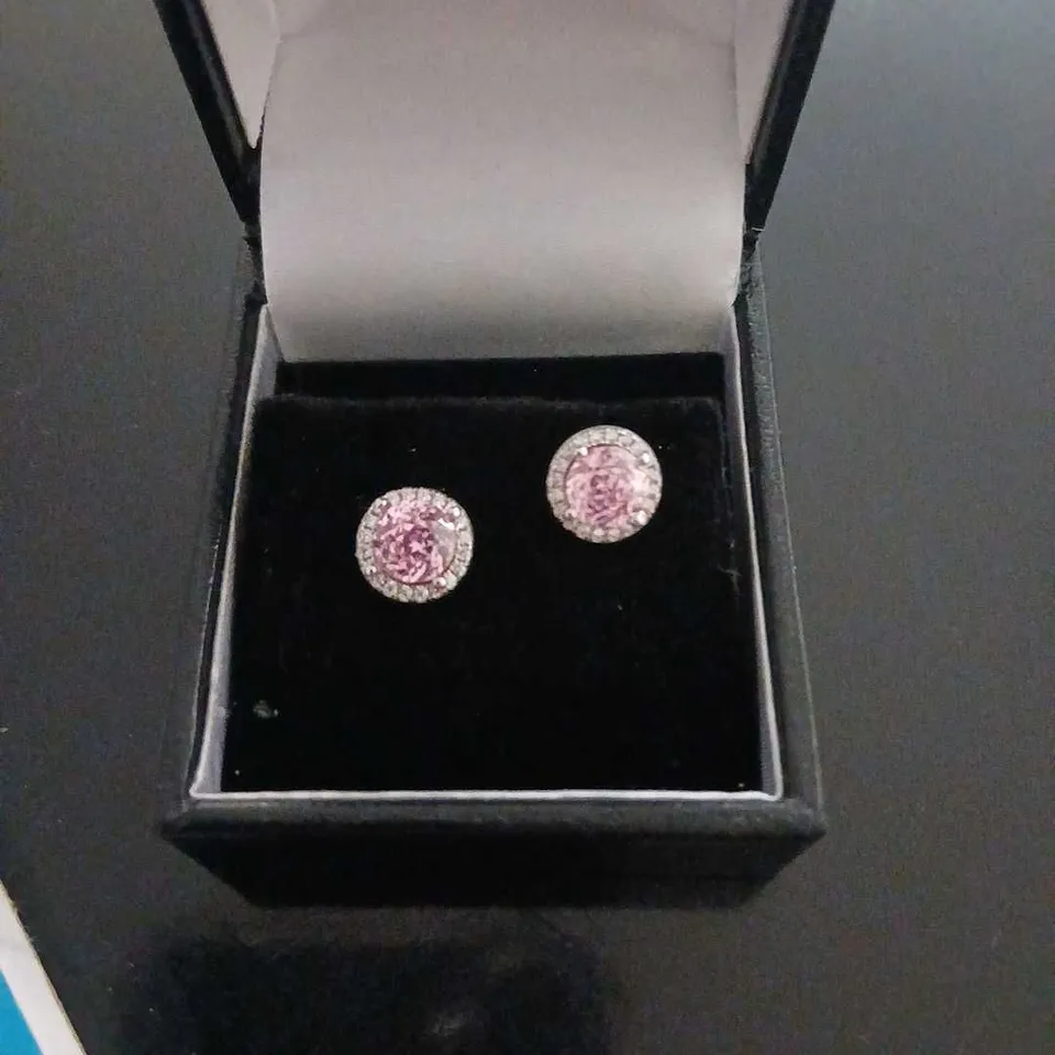 DIAMONIQUE 2.16CT TW ROSE CUT SIMULATED GEMSTONE STUD EARRINGS STERLING SILVER