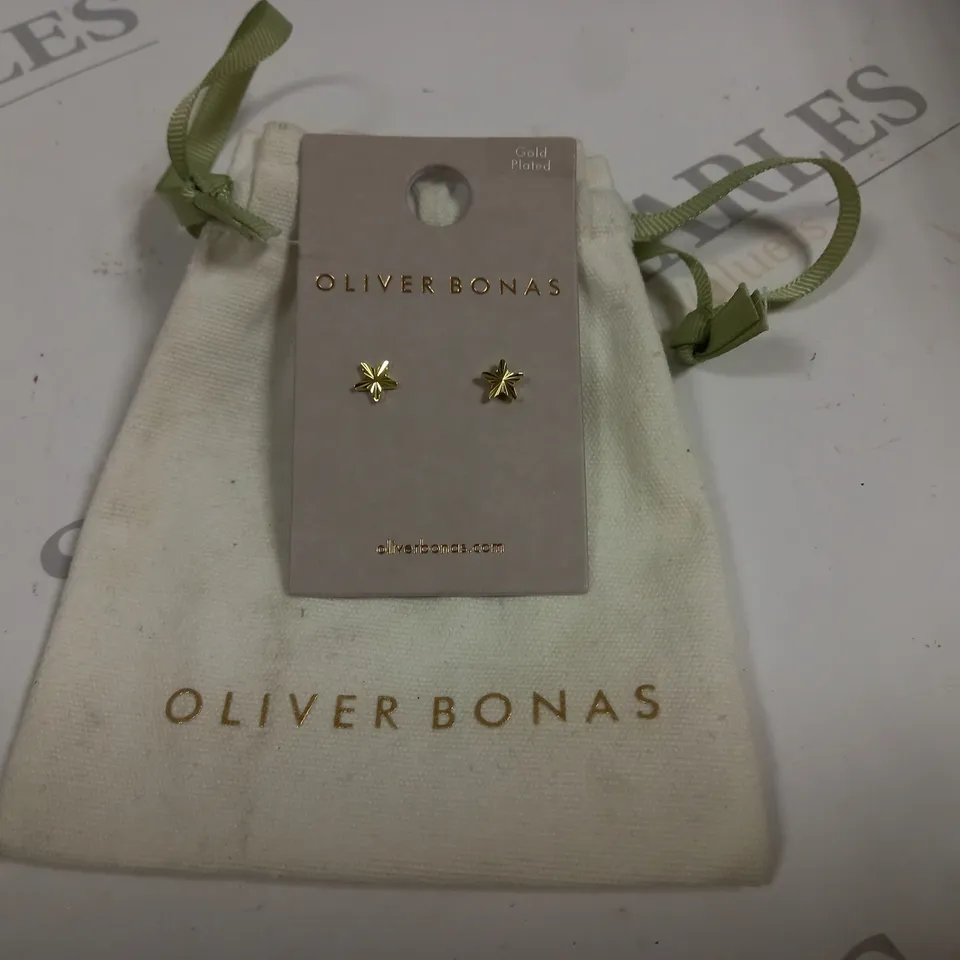OLIVER BONAS GOLD PLATED STUD EARRINGS