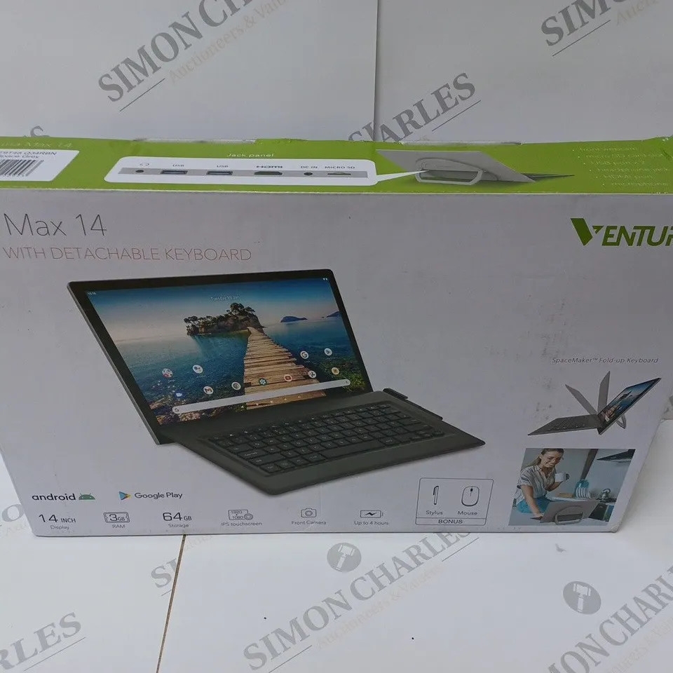 BRAND NEW BOXED VENTURER LUNA MAX 14 TABLET WITH DETACHABLE KEYBOARD - 14"