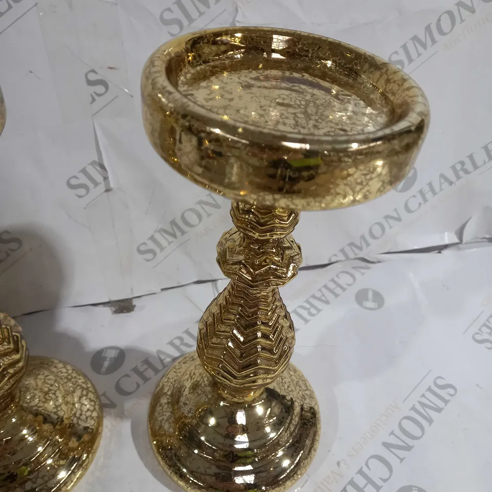 ALISON CORK PRE-LIT SET OF 2 MERCURY GLASS CANDLE HOLDERS