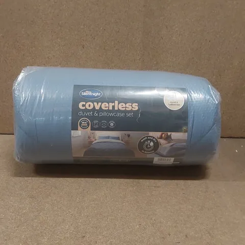BAGGED SILENTNIGHT COVERLESS DUVET AND PILLOWCASE SET - SINGLE