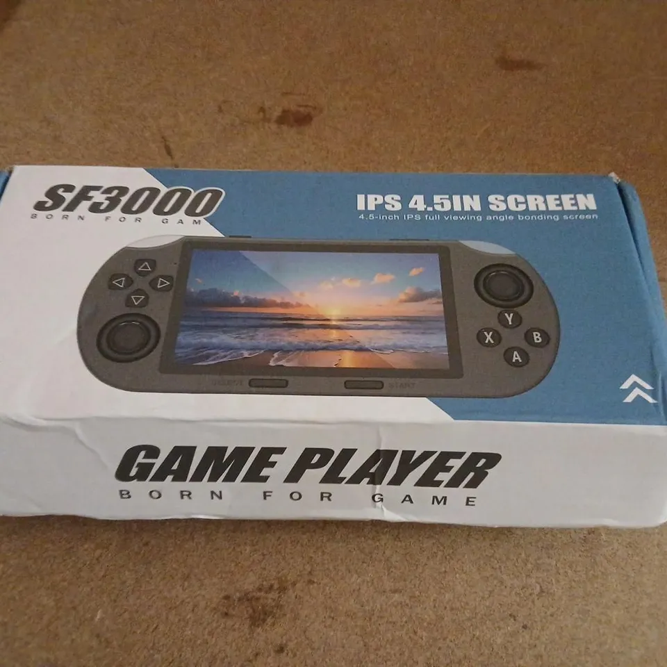 SF3000 GAME PLAYER HANDHELD CONSOLE – 4.5 INCH IPS SCREEN, BOXED