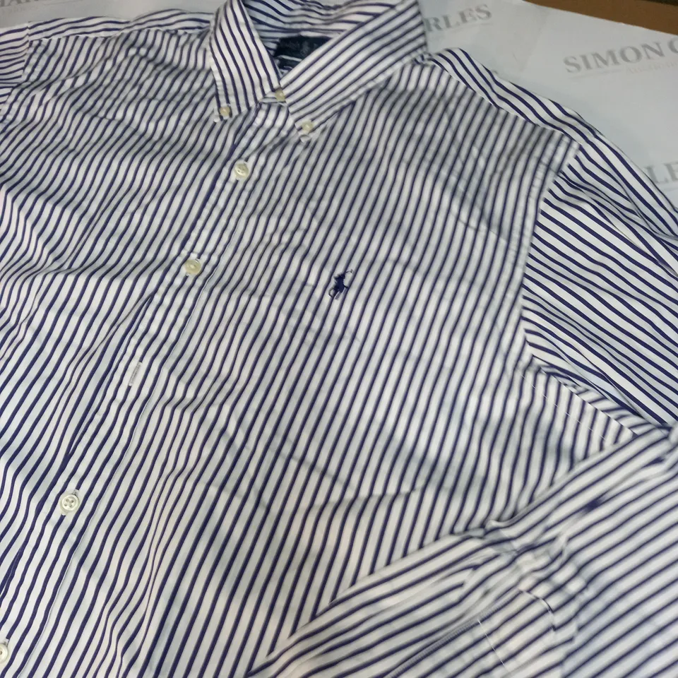 RALPH LAUREN PIN STRIPE BUTTONED SHIRT SIZE XL