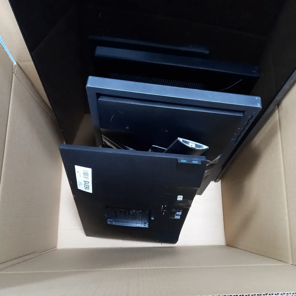 BOX OF APPROX 4 ASSORTED ITEMS TO INCLUDE -  DELL BLACK MONITOR - LENOVO THINK VISION MONITOR - PHILIPS 43PUS8106/12 ECT - COLLECTION ONLY