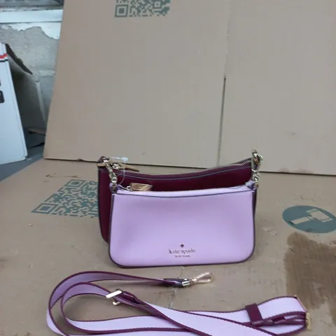 KATE SPADE DUET PURPLE & PINK LEATHER CROSSBODY BAG