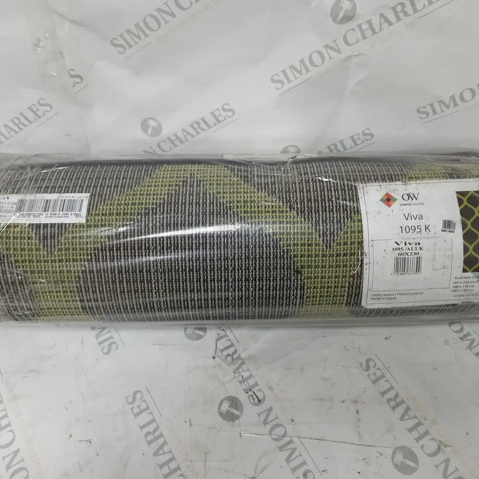 ORIENTAL WEAVERS VIVA RUG IN BLACK - 60 X 230CM