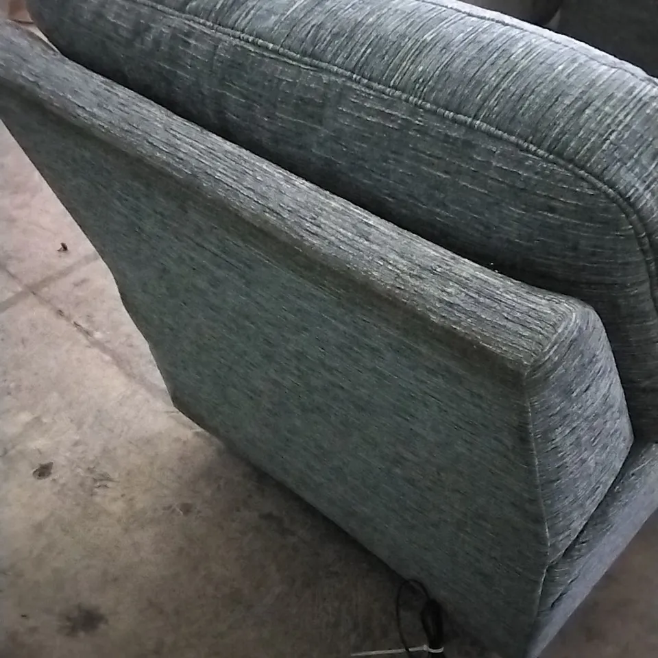 QUALITY BRITISH DESIGNED & MANUFACTURED G PLAN SEATTLE POWER RECLINER WAFFLE MARINE FABRIC ARMCHAIR